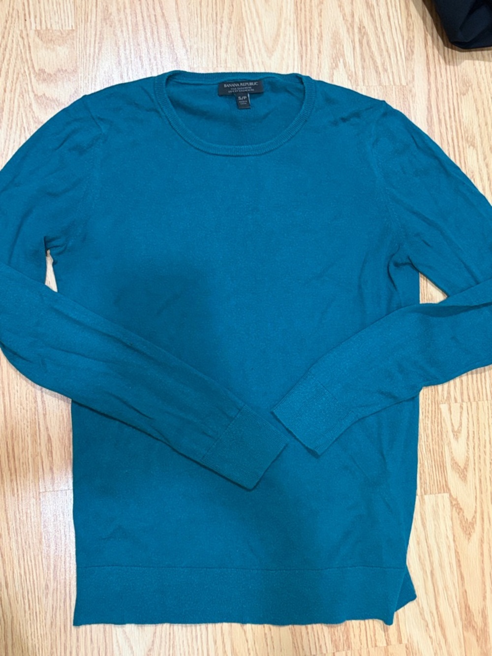 Banana Republic Teal Silk Cashmere Crewneck Sweater